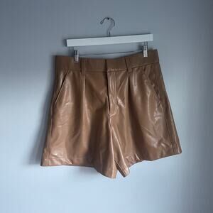Abercrombie & Fitch Brown Vegan Leather Mocha Mousse Brown Shorts sz Large